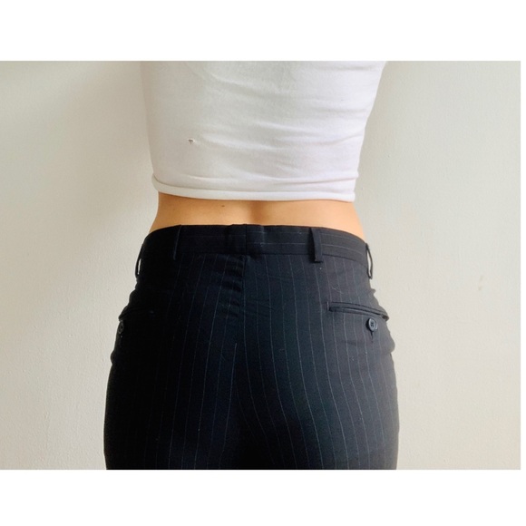 Vintage Perry Ellis Wool Pinstripe Trouser Pants - Picture 9 of 11